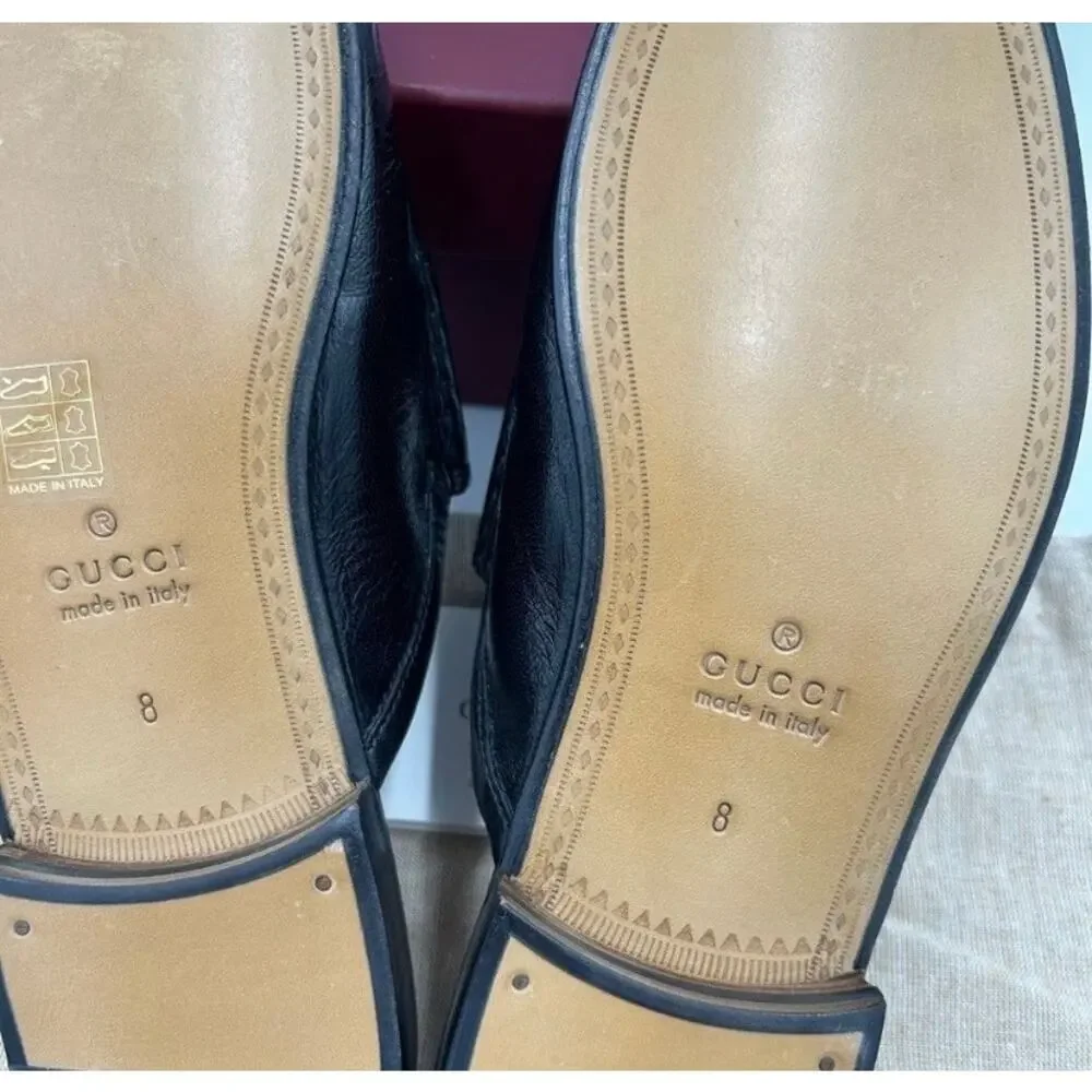 Men’s Gucci horse bit Roos slip on loafers size 8, made in Italy